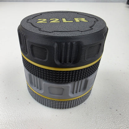 22 LR Mini Ammo Storage Case Container 55 Rounds with Screw On Lid - 3 Pack