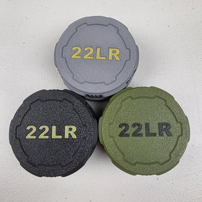 22 LR Mini Ammo Storage Case Container 55 Rounds with Screw On Lid - 3 Pack