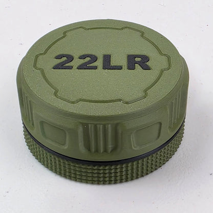 22 LR Mini Ammo Storage Case Container 55 Rounds with Screw On Lid - 1 Pack