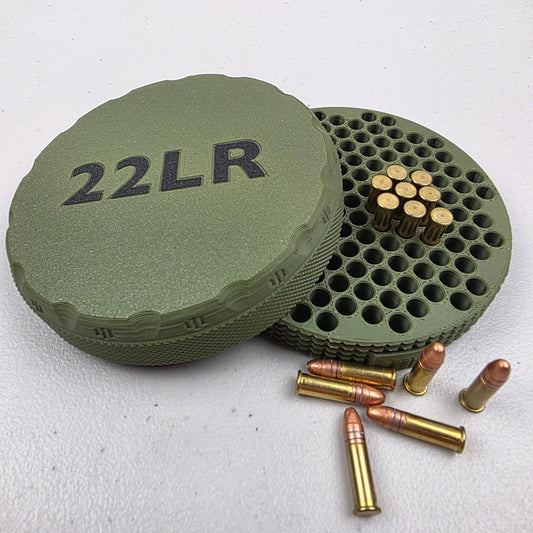 22 LR Ammo Box Storage Case Container 139 Rounds with Screw On Lid 3D Printed