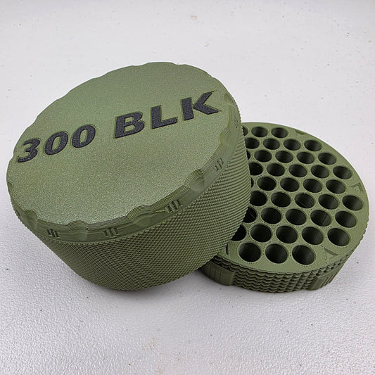 300 BLK Ammo Box Storage Case Container Holds 55 Rounds Screw On Lid 3D Printed