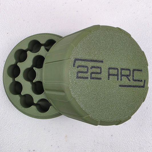 22 ARC Ammo Box Storage Case Container 16 Rounds with Screw On Lid 3D Printed