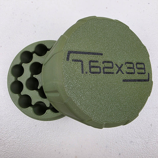 7.62X39mm Ammo Box Storage Case Container 16 Rounds with Screw On Lid 3D Printed
