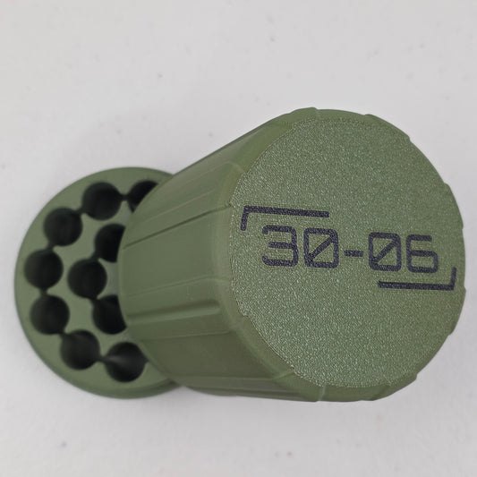 .30-06 Ammo Box Storage Case Container 16 Rounds with Screw On Lid 3D Printed